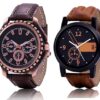 Premium Black Dial Combo Analogue Watches for Men Pack of - 2
